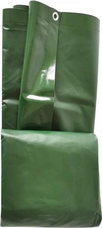 Prelată JAGO 650 g / m2, ochiuri din aluminiu, verzi, 4x8 m