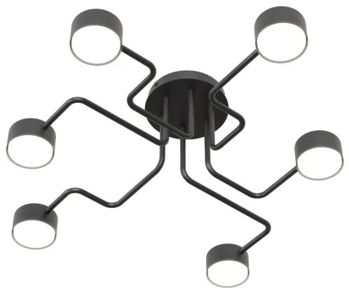 Lustră pe tijă KURAGE 6xGX53/12W/230V negru