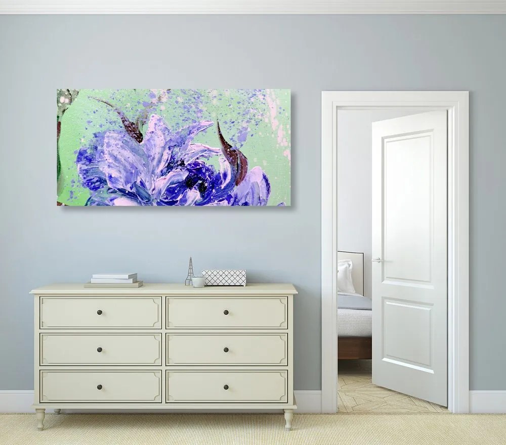 Tablou bujorii pictate în design modern