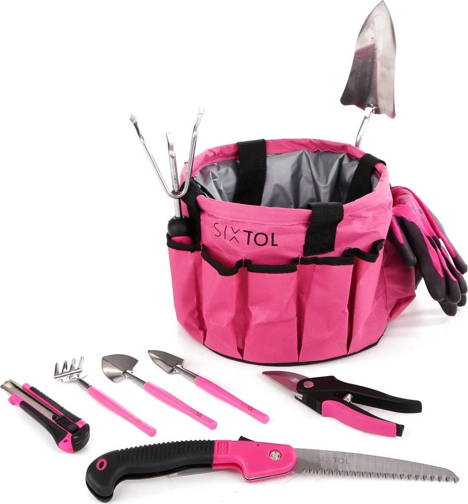Set scule grădină Sixtol Garden pink, 10 buc.