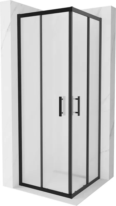 Mexen Rio cabina de duș pătrată 70 x 70 cm, satinat, negru - 860-070-070-70-30