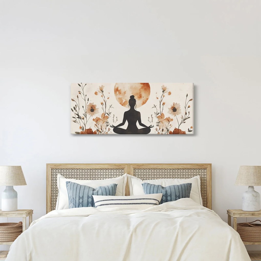 Tablou - Yoga Portocalie (120x50 cm)