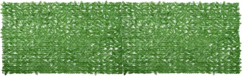 vidaXL Paravan de balcon, frunze verzi, 500x150 cm