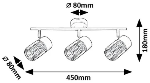 Spot Rabalux 73061 VENARO 3xE14/15W/230V