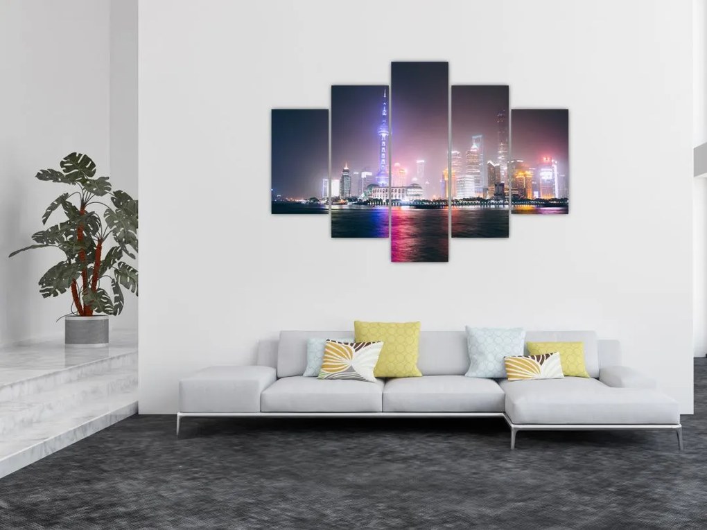 Tabloul Shangai nocturn (150x105 cm)
