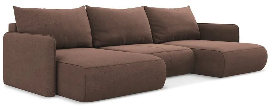 Colțar roz extensibil/cu spațiu de depozitare Nanea – Makamii