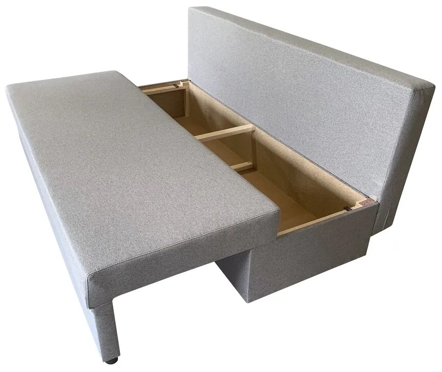 Canapea extensibila Odessa 185x85x80 cm, cu lada de depozitare, Grey Flower