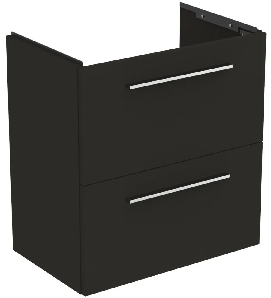 Dulap baza lavoar, 60x38x63 cm, 2 sertare, carbune gri mat Gri carbon