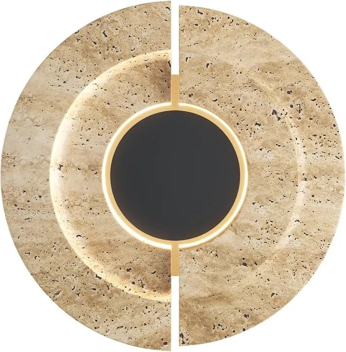 Aplica de perete LED din travertin natural Daylight