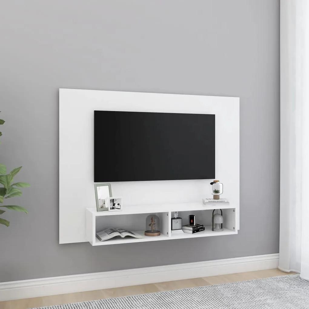808269 vidaXL Comodă TV de perete, alb, 120x23,5x90 cm, PAL