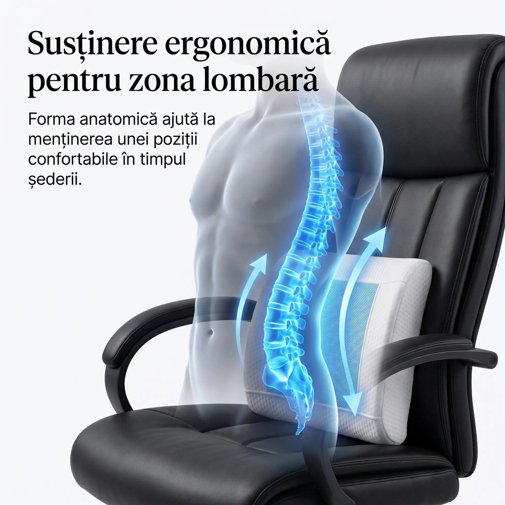 Perna lombara memory foam cu gel racoritor ORTO LOMBAR Gel
