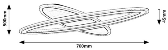 Rabalux TANELI 71313-LED plafonieră dimabilă 70W/230V 3000/4000/6000K negru + telecomandă