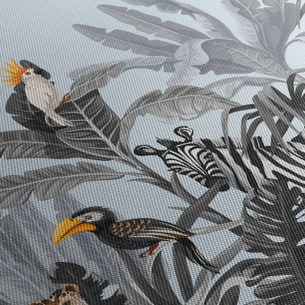 Tablou - Animale în pădurea tropicală (70x50 cm)