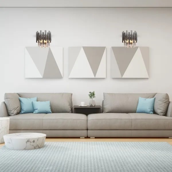 Aplică de cristal MADISON 2xE14/40W/230V crom