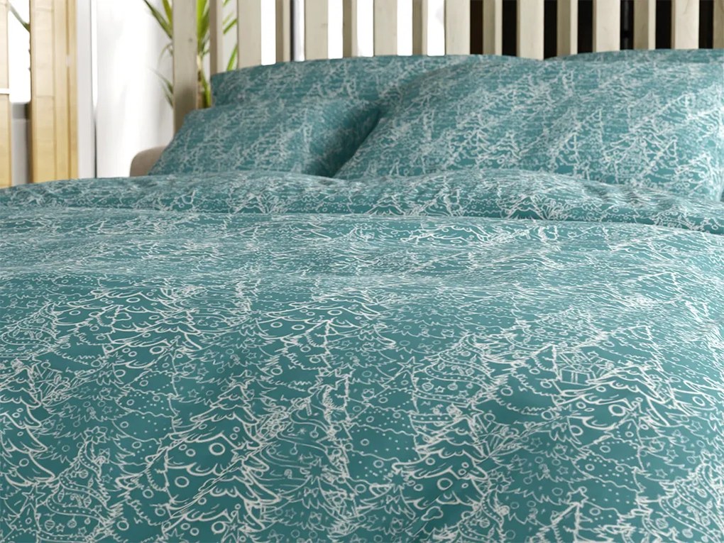 Lenjerie de pat din bumbac FROSTLINE modrozelene Dimensiune lenjerie de pat: 70 x 90 cm | 140 x 200 cm