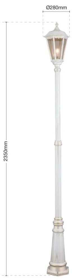 Stalp exterior stil clasic IP43 H235 Puchberg AL 11K/82508 weiß-gold/rauch OR