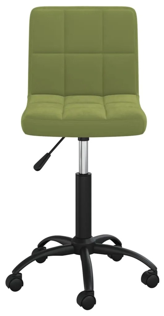 3087598 vidaXL Scaun de bucătărie pivotant, verde deschis, catifea