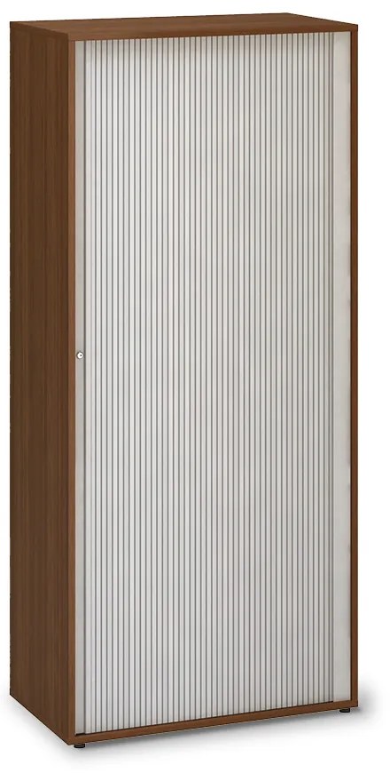 Dulap cu perle înalte ProOffice 80 x 45 x 178 cm, nuc