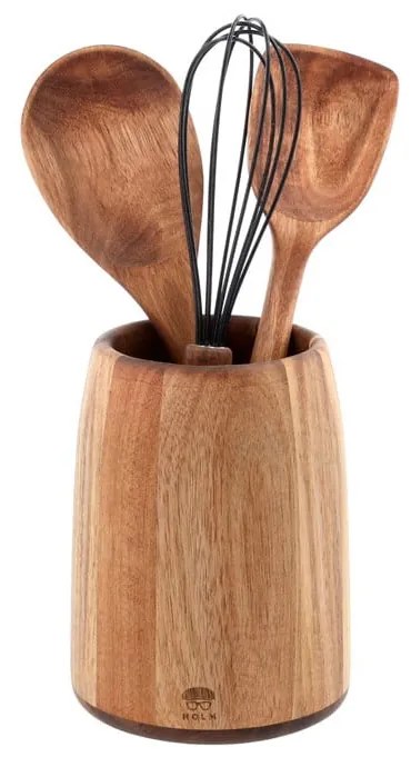 Suport pentru ustensile de bucătărie din lemn – Holm