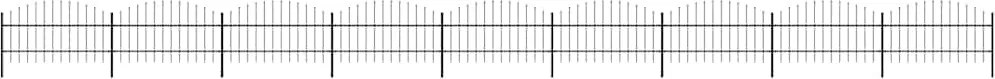 vidaXL Gard de grădină cu vârf tip suliță din oțel 1603,5x100 cm, negru