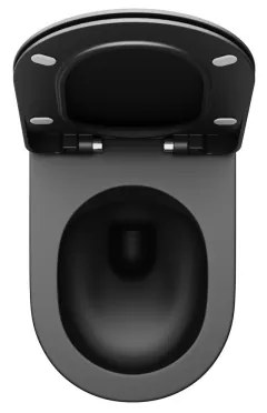 Capac WC Ravak X01795 SoftClose CHROME, negru