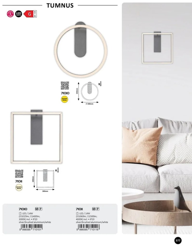 Aplica de perete LED design minimalist Tumnus