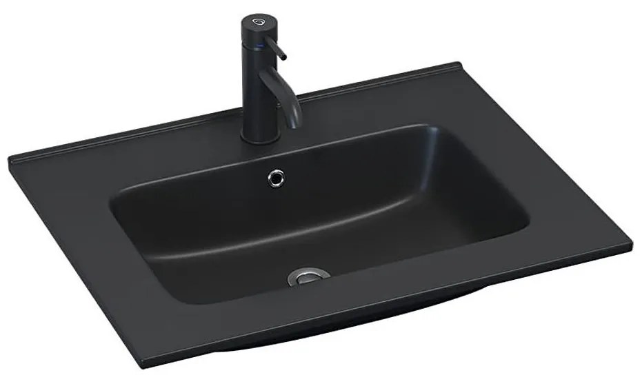 BATH DELUXE 06-060-27-02-00 - Lavoar încastrat LILLESNAD 61 x 46 cm ceramică/negru