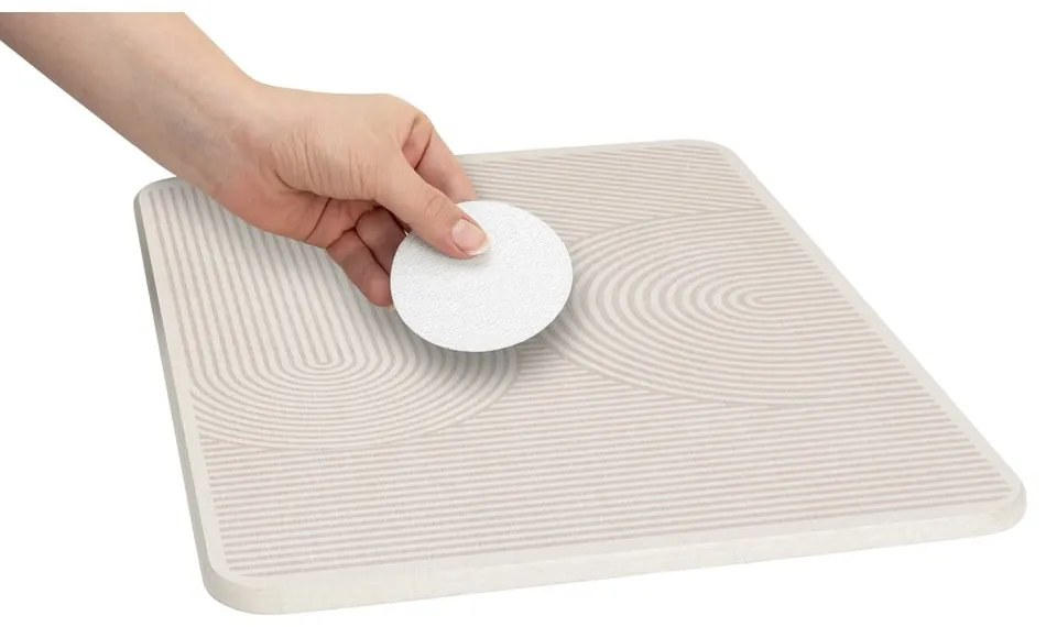 Scurgător de vase bej din diatomit 40x30 cm Damon – Wenko