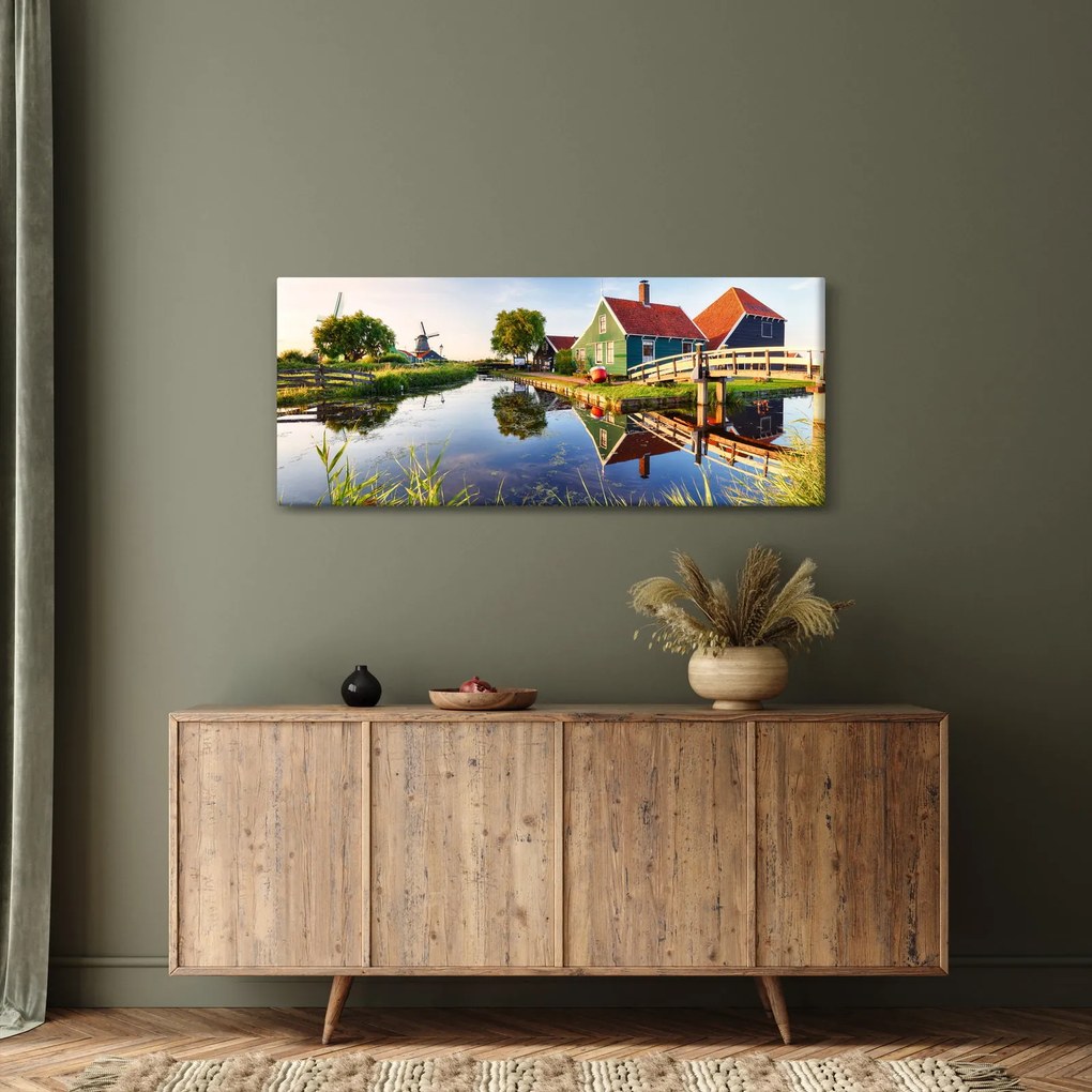 Tablou cu mori din Olanda (120x50 cm)