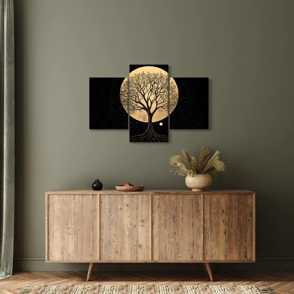 Tablou – Arbore în lună plină aurie I. (90x60 cm)