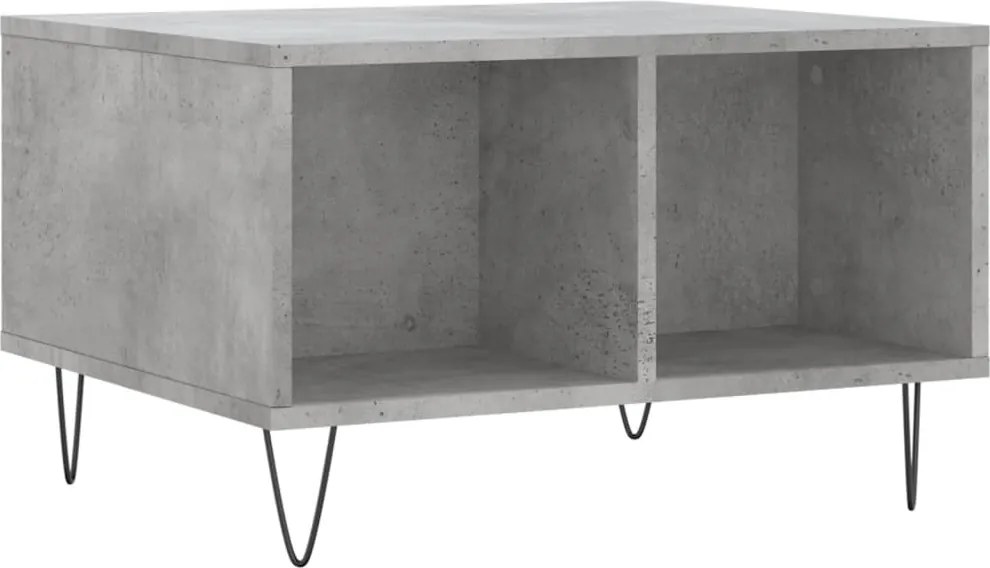 vidaXL Măsuță de cafea, gri beton, 60x50x36,5 cm, lemn compozit
