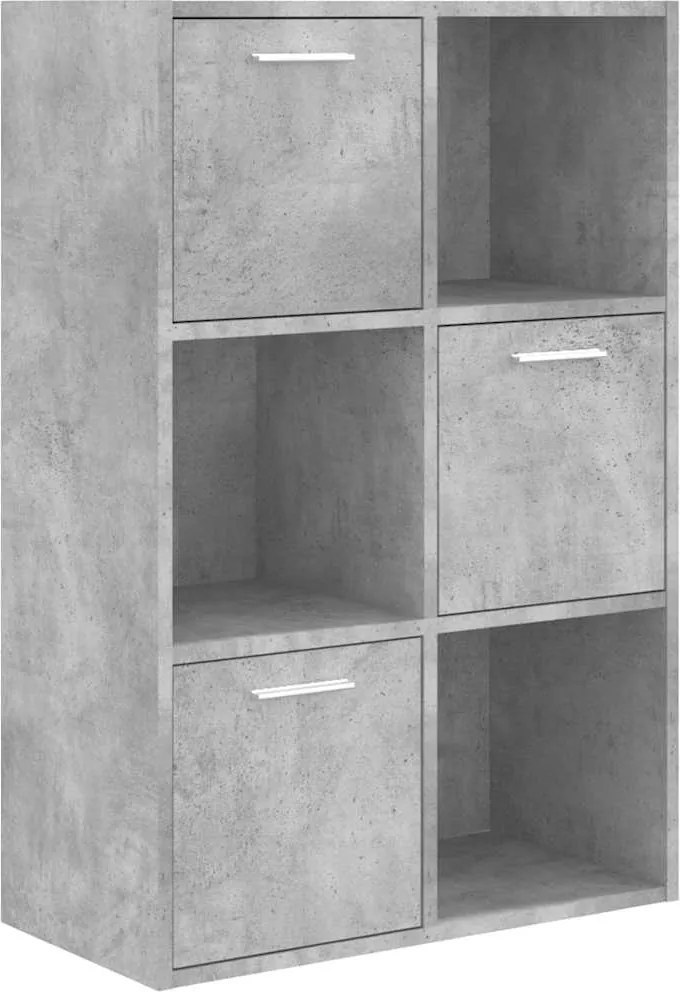 vidaXL Dulap de depozitare, gri beton, 60x29,5x90 cm, lemn prelucrat