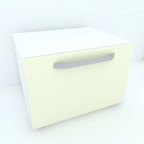 Armonia Comoda alba cu o usa cu maner front MDF Vanilie