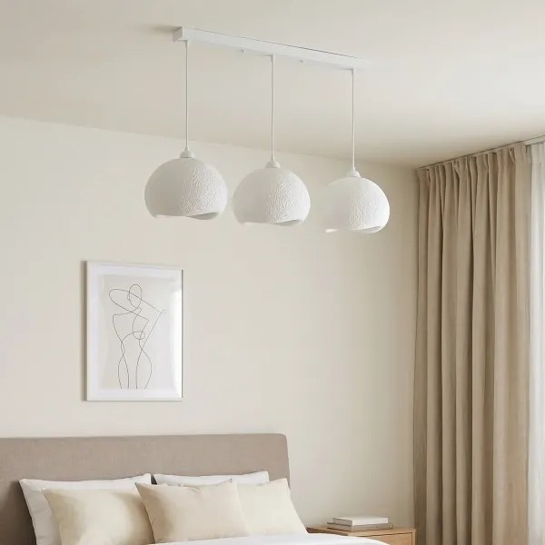 Brilagi - Lustră suspendată pe cablu WABI SABI 3xE27/40W/230V albă