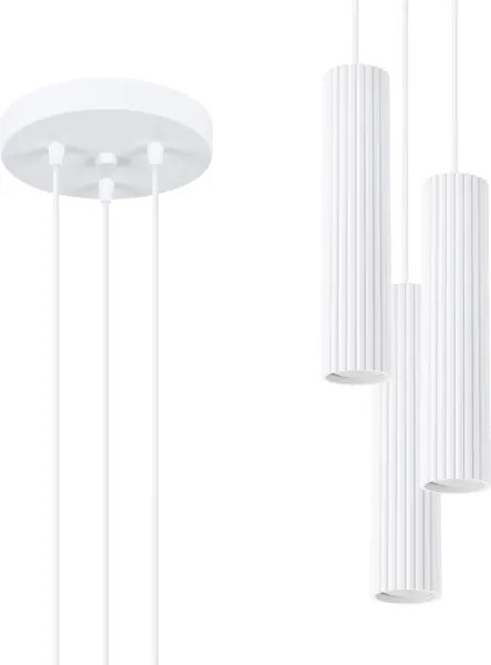 Brilagi - Lustră LED suspendată pe cablu CRESTO 3xGU10/10W/230V albă