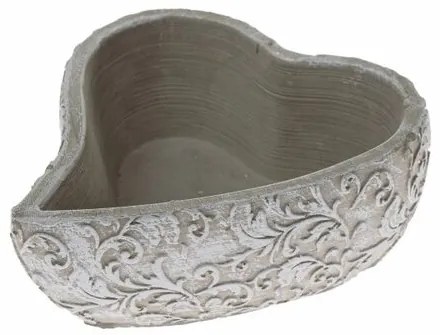 Ghiveci de flori din beton inima Orient, 16 x 6 x18 cm