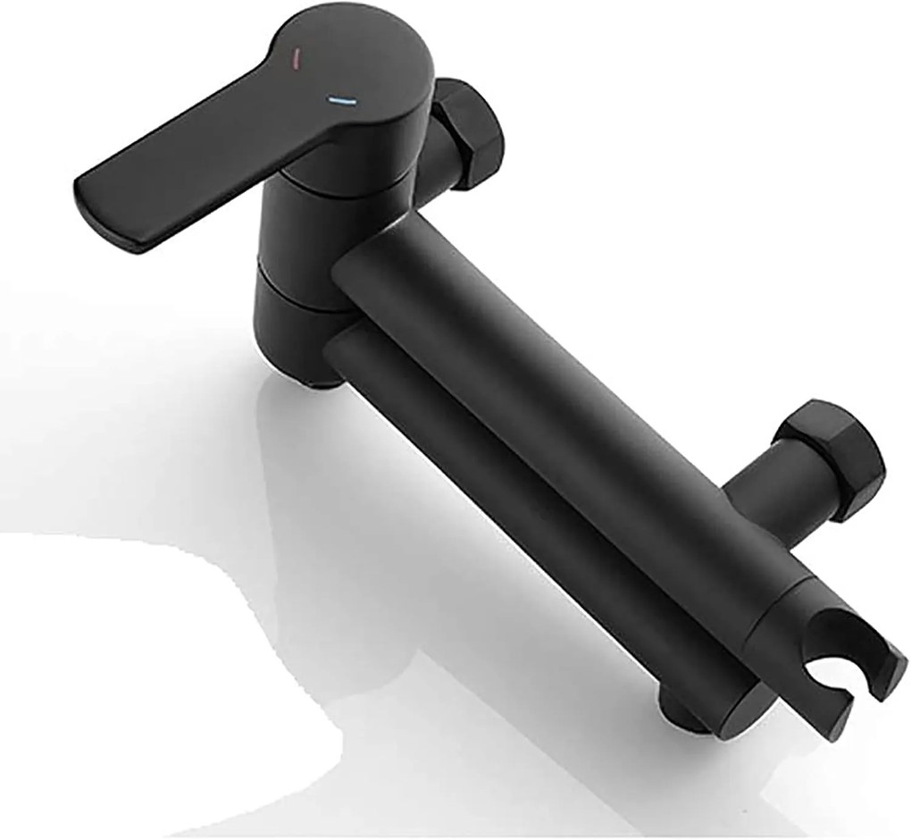 Baterie cu Pară și Furtun Negru – Design modern și elegant pentru un duș confortabil și rafinat.