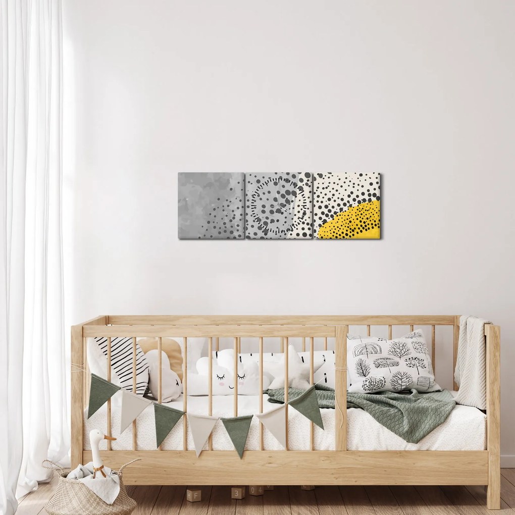 Tablou - pictură abstractă de plajă N⁰3 (cu ceas) (90x30 cm)