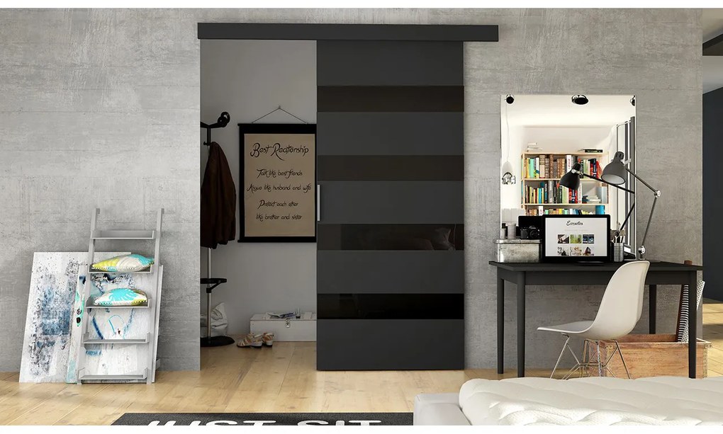 Uși culisante Larouche 5 (Negru). 1083357