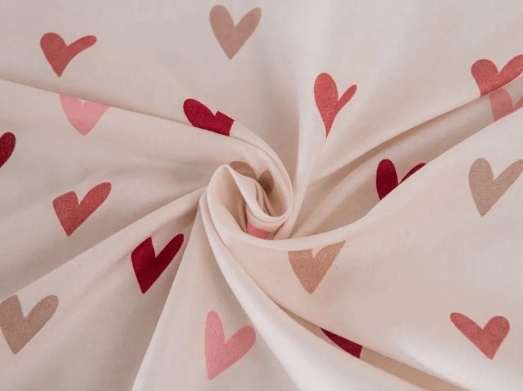 Cearsaf din microfibra SOFHEARTS crem 90x200 cm