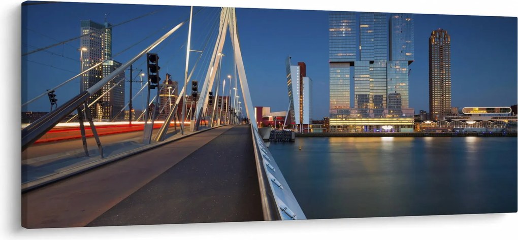 Tablou - Amurg în Rotterdam, Olanda (120x50 cm)