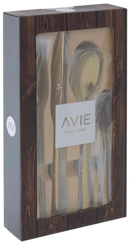 Tacâmuri din oțel inoxidabil auriu 16 buc. Avie – Premier Housewares