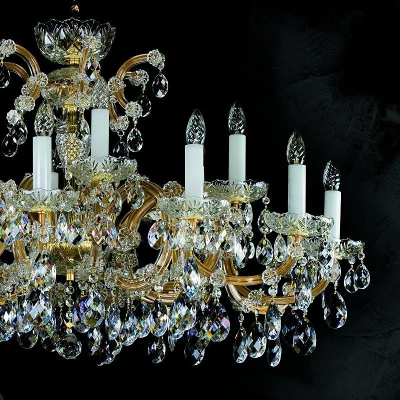 Candelabru Cristal Bohemia Exclusive 18 brate, diam.112cm MARIA TEREZIA 17 CE