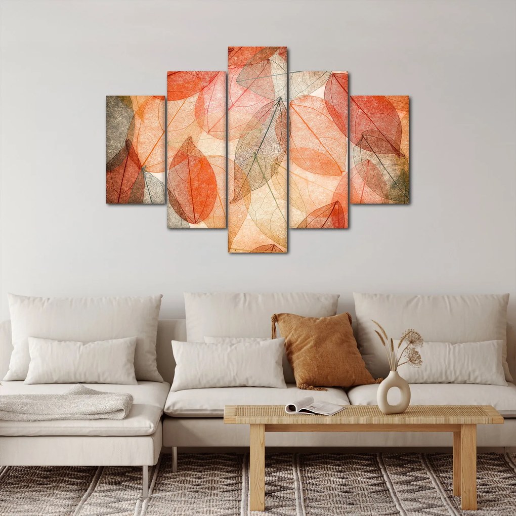 Tablou cu frunzele de toamnă pictate (150x105 cm)