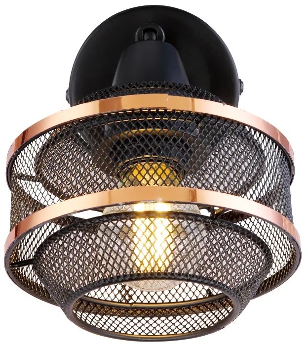 Aplica de perete metal negru/auriu BELLONA