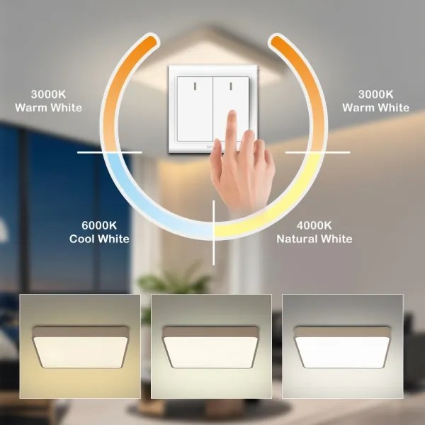 Brilagi - Plafonieră LED POOL LED/48W/230V 3000/4500/6000K 50x50 cm bej