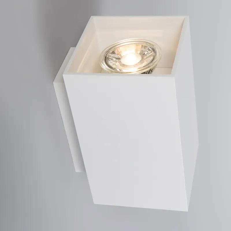 Aplică modernă albă pătrată cu 2 lumini - Sandy