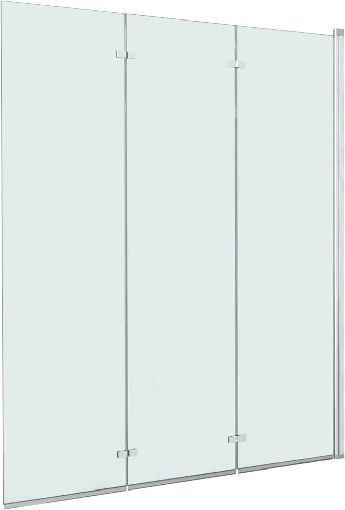 vidaXL Cabină de duș pliabilă, 3 panouri, 130 x 138 cm, ESG