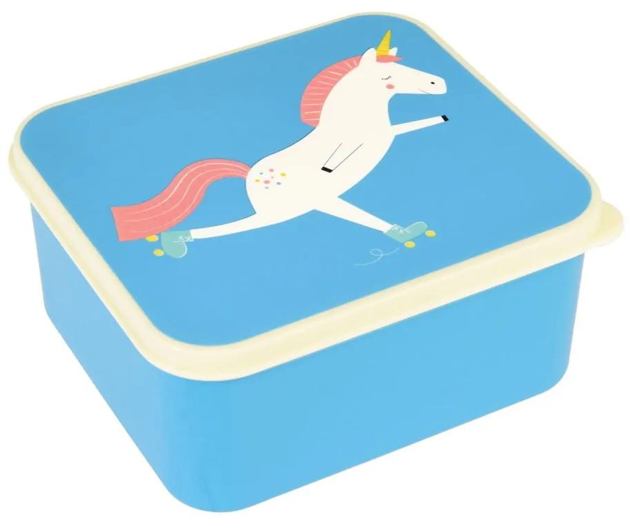Cutie pentru prânz cu motiv inorog Rex London Magical Unicorn, albastru