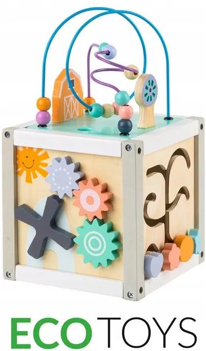 Set Joc Cub Educational Multifunctional 5-in-1 pentru Copii, Dimensiuni 20x20cm